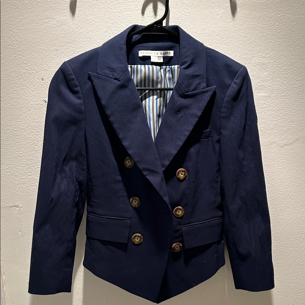 💙 Veronica Beard 💙 Midnight Blue Double-Breasted Blazer